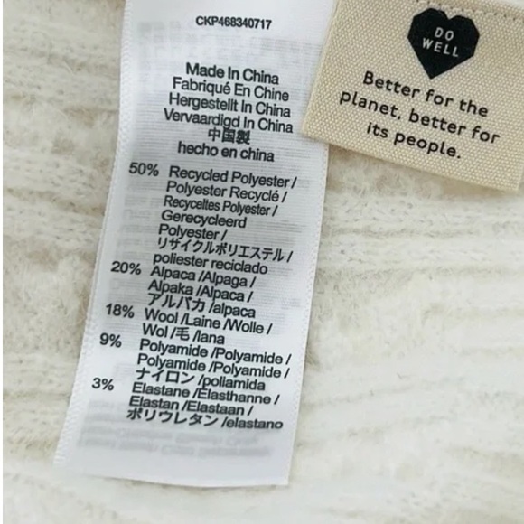 NWT Madewell Cable Winslow Mockneck Pullover Sweater itemNI121 Size S - Picture 11 of 11